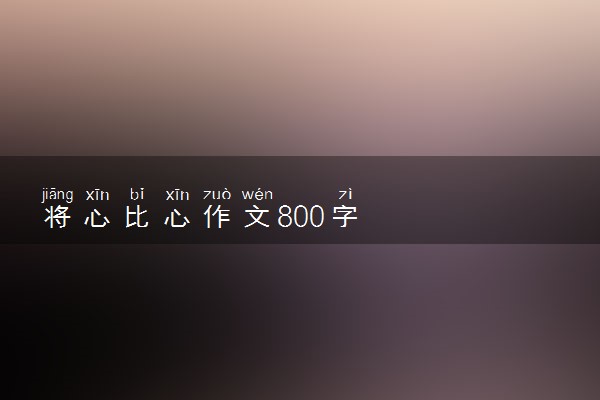 将心比心作文800字