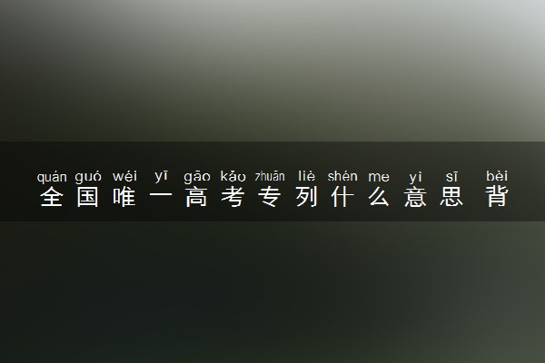全国唯一高考专列什么意思 背后有什么故事