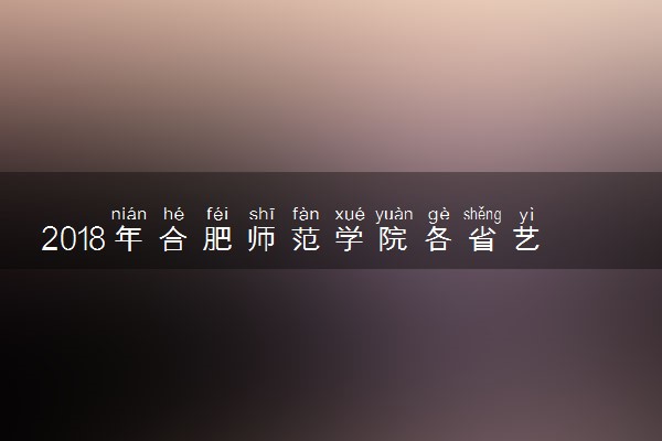 2018年合肥师范学院各省艺术类专业录取分数线