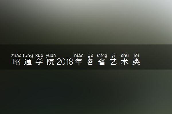 昭通学院2018年各省艺术类专业录取分数线