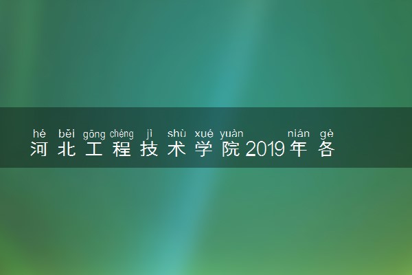 河北工程技术学院2019年各省录取分数线汇总