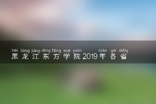 黑龙江东方学院2019年各省各专业录取分数线