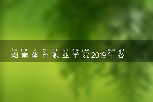 湖南体育职业学院2019年各省录取分数线详情