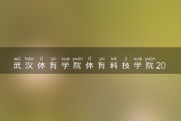 武汉体育学院体育科技学院2019年各省录取分数线汇总