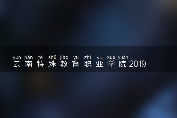 云南特殊教育职业学院2019年各省录取分数线详情