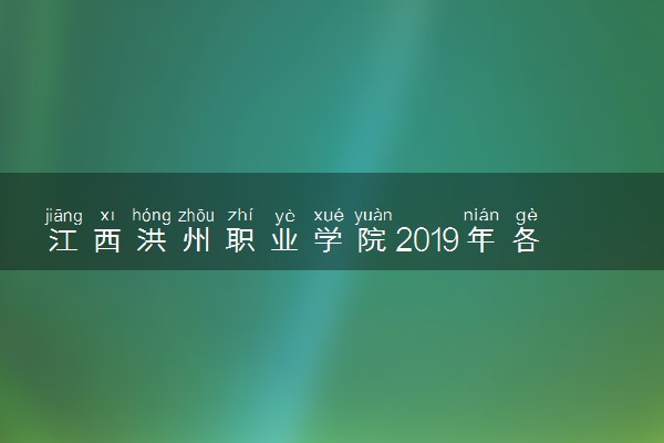 江西洪州职业学院2019年各省录取分数线详情