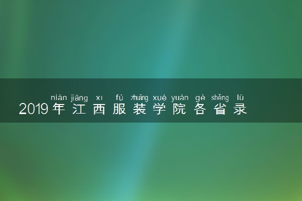 2019年江西服装学院各省录取分数线