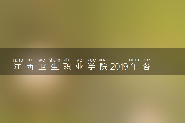 江西卫生职业学院2019年各省录取分数线汇总