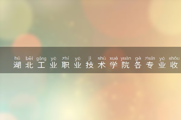 湖北工业职业技术学院各专业收费标准汇总