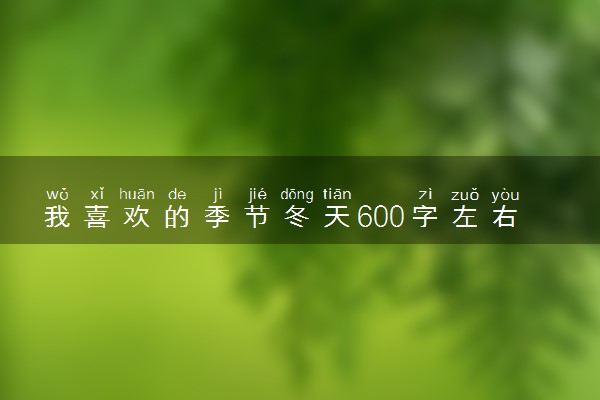 我喜欢的季节冬天600字左右