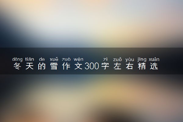 冬天的雪作文300字左右精选