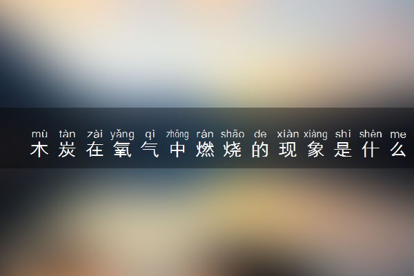 木炭在氧气中燃烧的现象是什么
