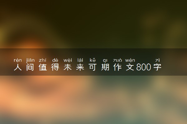 人间值得未来可期作文800字精选