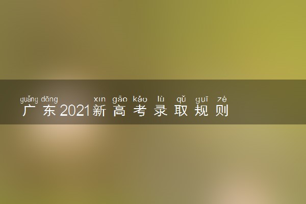 广东2021新高考录取规则 怎么进行赋分