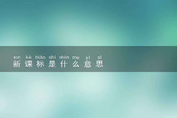 新课标是什么意思