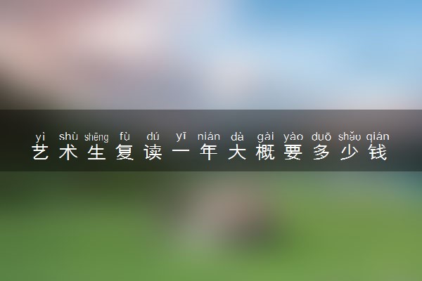 艺术生复读一年大概要多少钱 费用高吗
