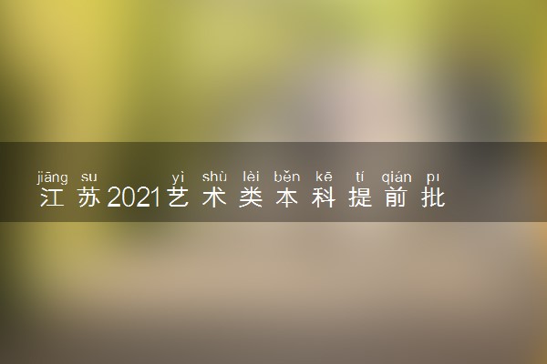 江苏2021艺术类本科提前批征求志愿计划（第2小批）（编导）