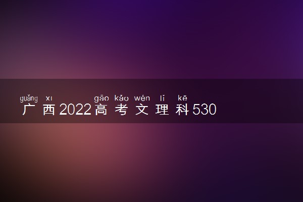 广西2022高考文理科530分可以报什么大学