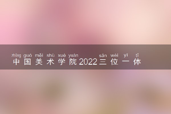 中国美术学院2022三位一体综合评价招生专业及计划