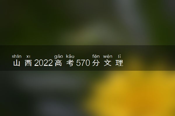 山西2022高考570分文理科报什么大学好