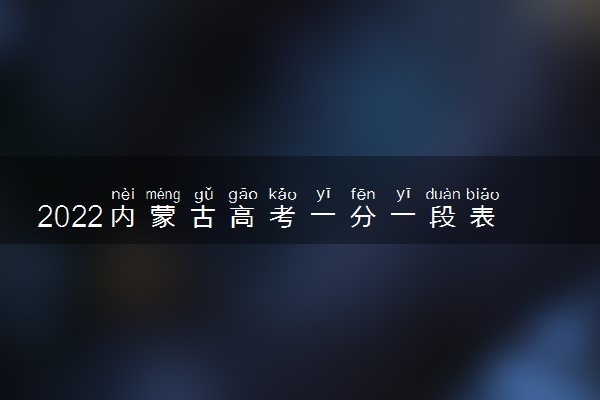 2022内蒙古高考一分一段表 文科成绩排名