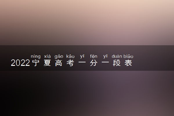 2022宁夏高考一分一段表 文理科最新成绩位次排名
