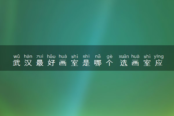 武汉最好画室是哪个 选画室应该注意什么