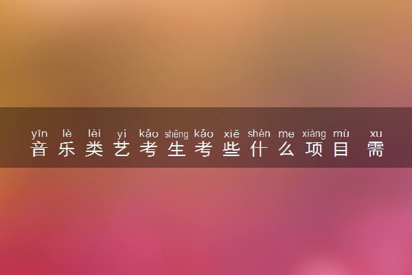 音乐类艺考生考些什么项目 需要注意什么