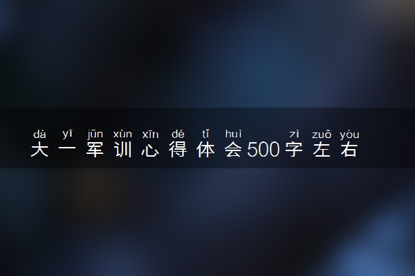 大一军训心得体会500字左右 军训感悟摘抄