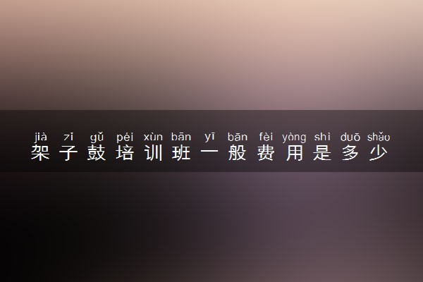 架子鼓培训班一般费用是多少 贵不贵
