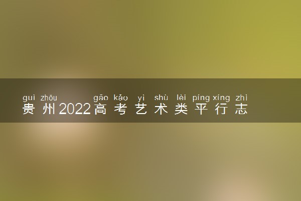 贵州2022高考艺术类平行志愿高职（专科）录取分数线是多少