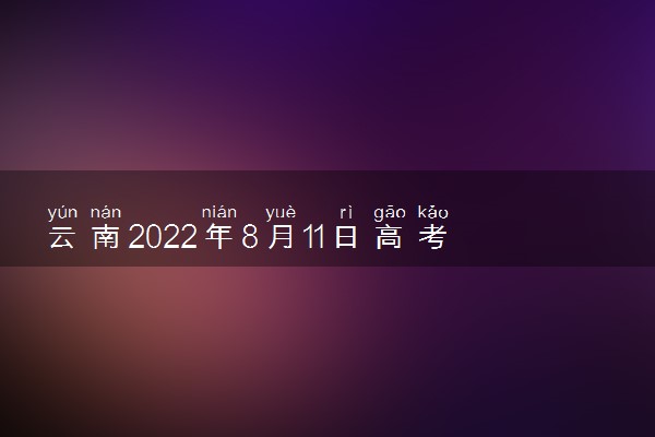 云南2022年8月11日高考录取日报 院校最低录取分是多少