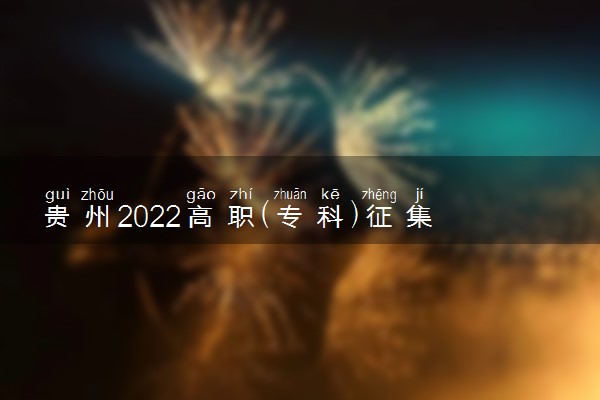 贵州2022高职(专科)征集志愿院校缺额计划(理工类)