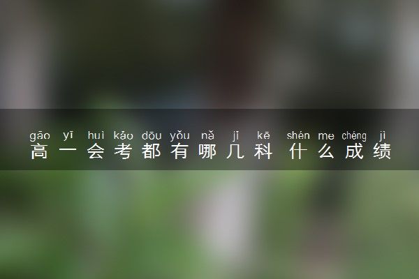 高一会考都有哪几科 什么成绩算是及格