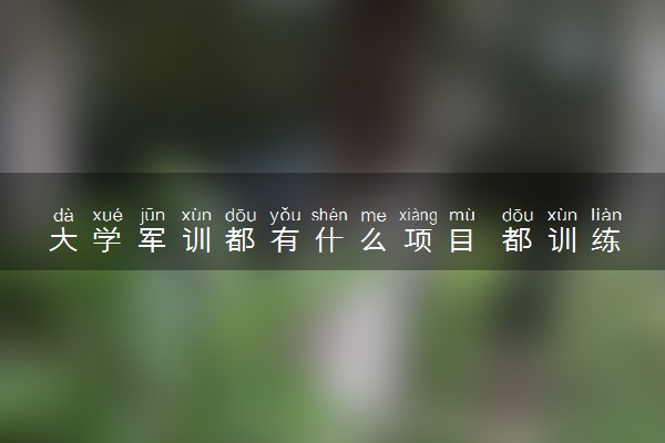 大学军训都有什么项目 都训练些什么