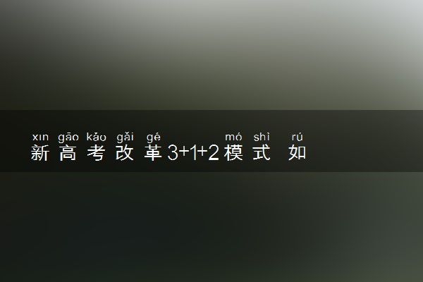 新高考改革3+1+2模式 如何选科比较好
