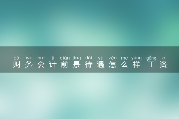 财务会计前景待遇怎么样 工资高不高