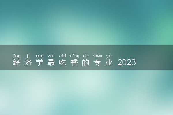 经济学最吃香的专业 2023挣的多前景好的专业