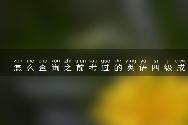 怎么查询之前考过的英语四级成绩 有什么方法