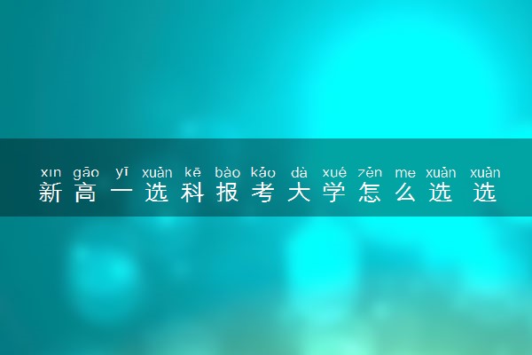 新高一选科报考大学怎么选 选科有什么方法