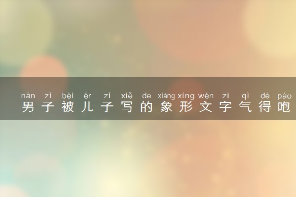 男子被儿子写的象形文字气得咆哮 具体怎么回事