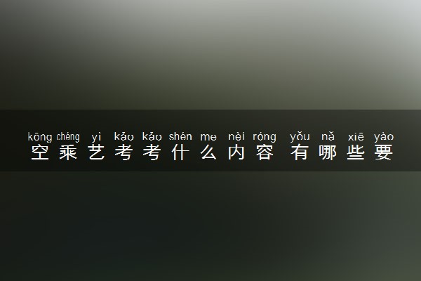 空乘艺考考什么内容 有哪些要求