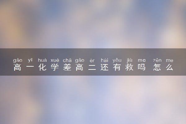 高一化学差高二还有救吗 怎么补救