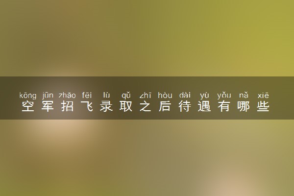 空军招飞录取之后待遇有哪些 有什么优势