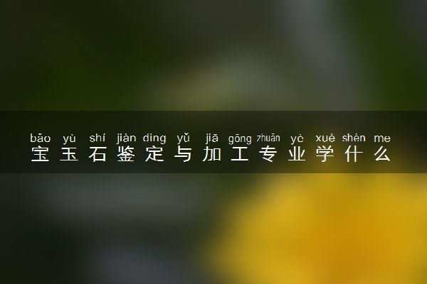 宝玉石鉴定与加工专业学什么 就业方向有哪些