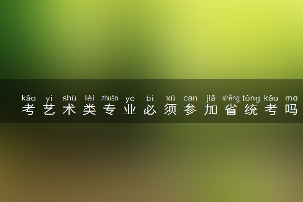 考艺术类专业必须参加省统考吗