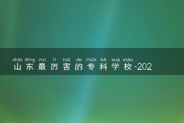 山东最厉害的专科学校-2022年山东实力最强的专科学校(大专院校)