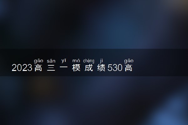 2023高三一模成绩530高考能上600分吗 怎么提高成绩