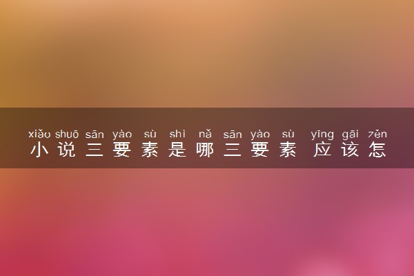 小说三要素是哪三要素 应该怎样写
