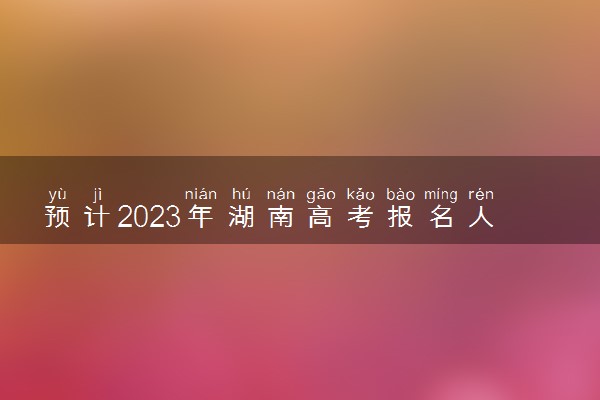 预计2023年湖南高考报名人数是多少 总人数会不会增加